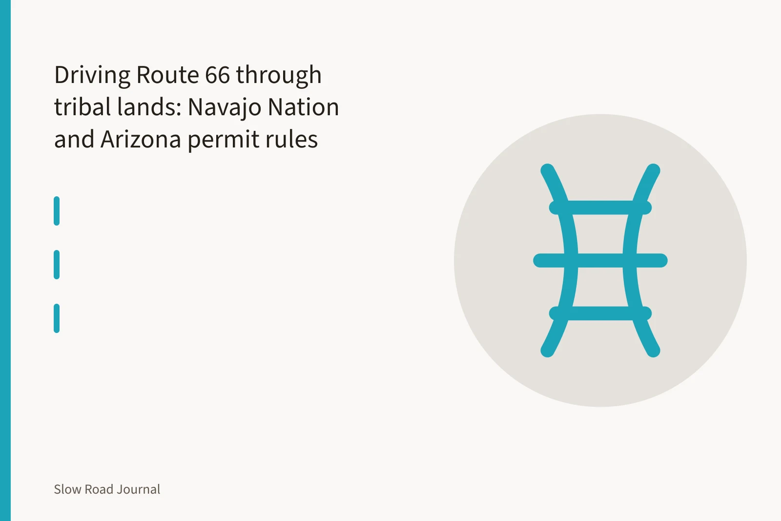 Route 66 asphalt crossing Navajo Nation desert with mesas and open range. Driving Route 66 through tribal lands: Navajo Nation and Arizona permit rules