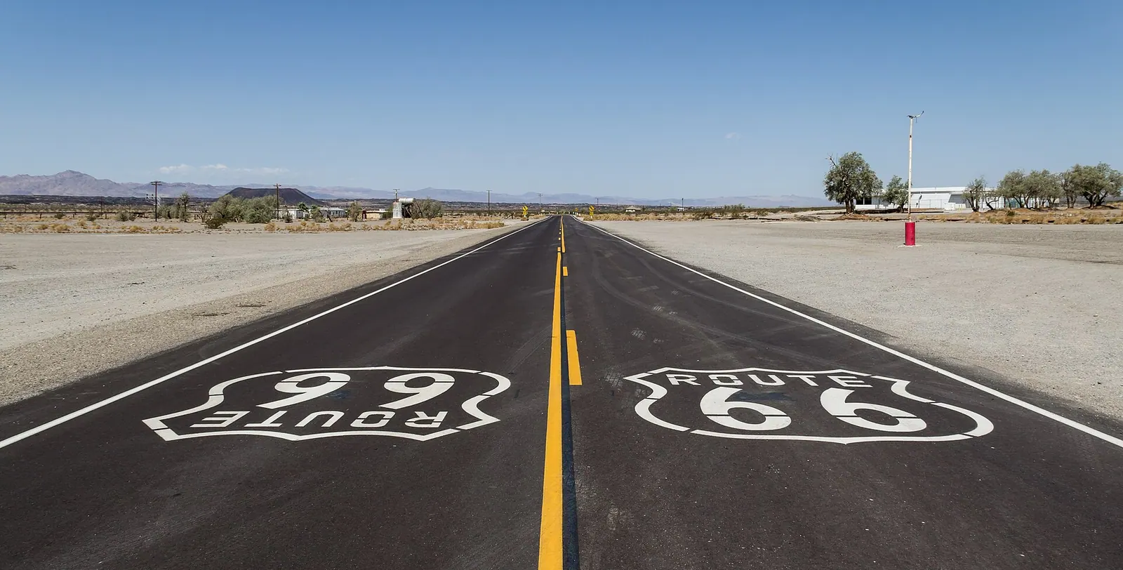 Historic Route 66 near Amboy , California , USA The historic Route 66, also known as the “Mother Road”, was officially established in 1926 as one of the first highways in the Unite. Historic Diners on US Highways: Where to Stop on a Slow Road Trip
