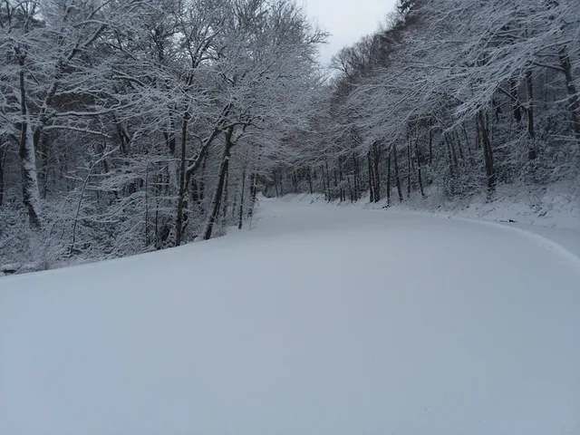 Newfound Gap Road covered in snow, 1/29/2019--NPS photo. How NPS and state DOTs close Rocky Mountain passes each season