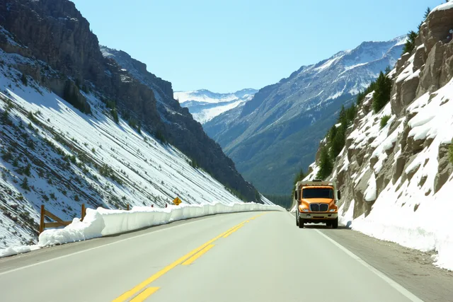 Going-to-the-Sun Road plowed through snowbanks in Glacier National Park. How NPS and state DOTs close Rocky Mountain passes each season