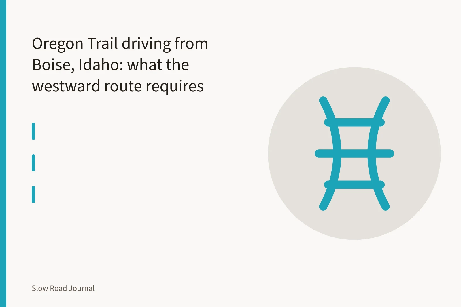Wagon ruts cut through sagebrush on Flagstaff Hill near Baker City, Oregon. Oregon Trail driving from Boise, Idaho: what the westward route requires