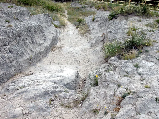 Guernsey-Wagon-Ruts, Wyoming on Oregon National Historic Trail. 5 things to know about Oregon Trail driving from Portland, Oregon